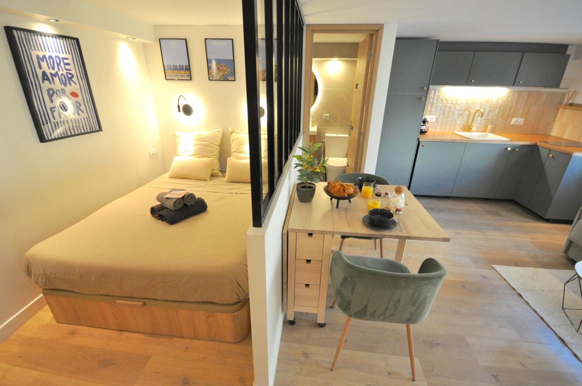Monaco # Menton - 4 Persons - Hypercenter - Private Parking - Full Renovated - Clim - Fast Wifi - Beach And Sun 外观 照片